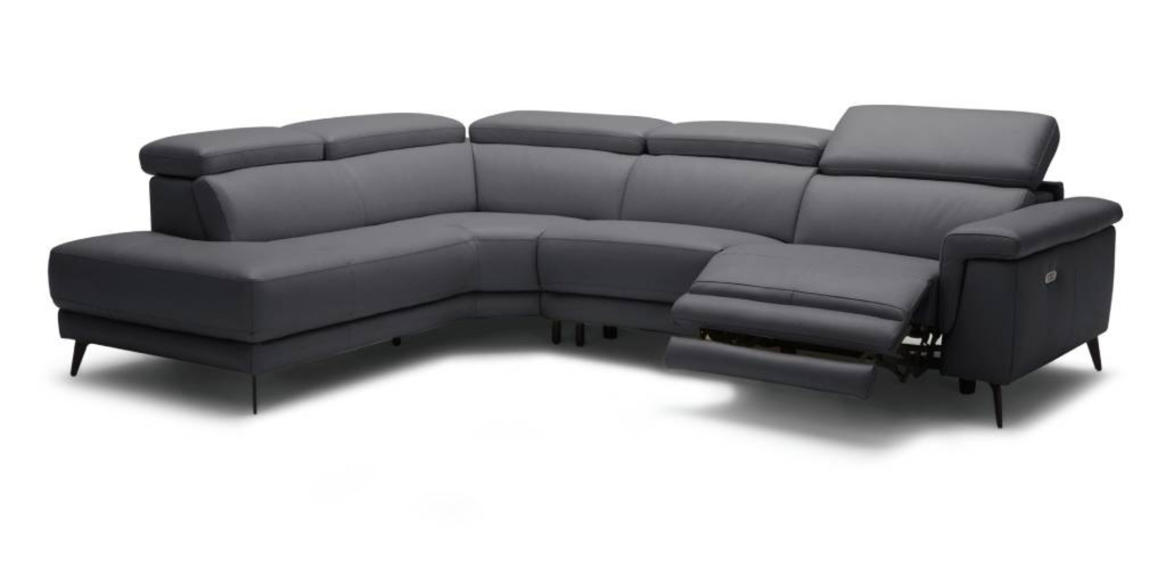 Royce Leather 2 Seater with ER LHF Chaise Lounge