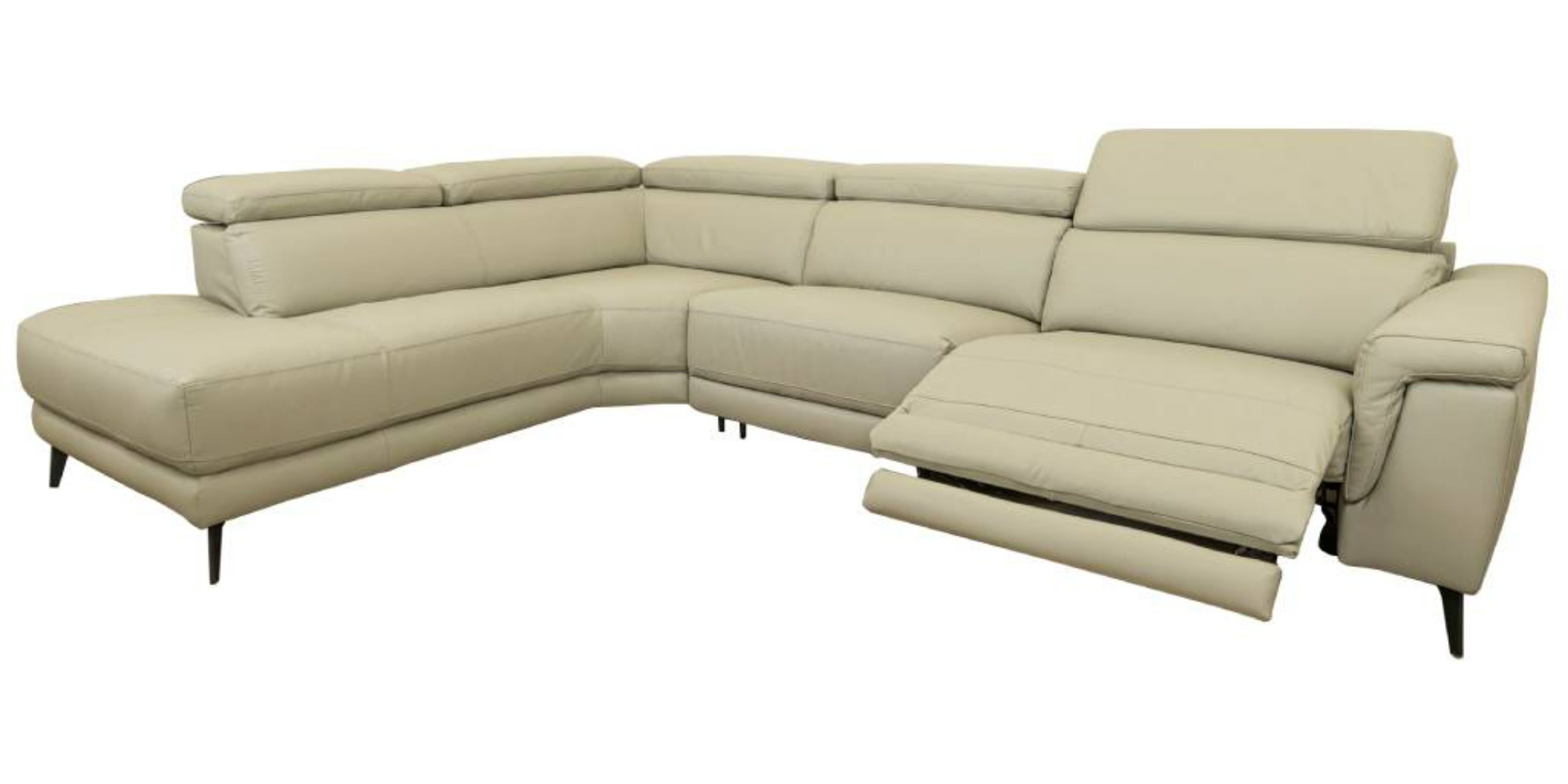 Royce Leather 2 Seater with ER LHF Chaise Lounge