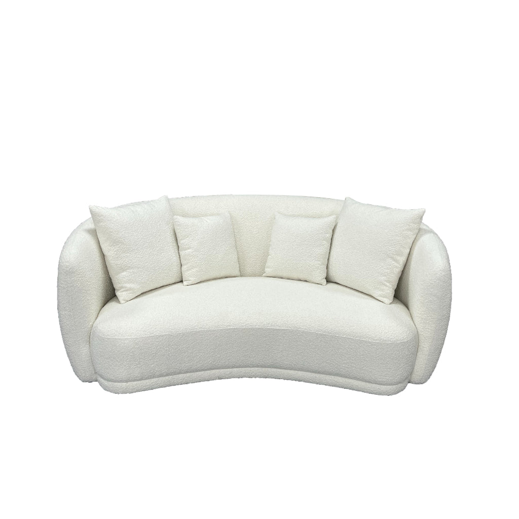 Verre Fabric 2.5 Seater Sofa - White