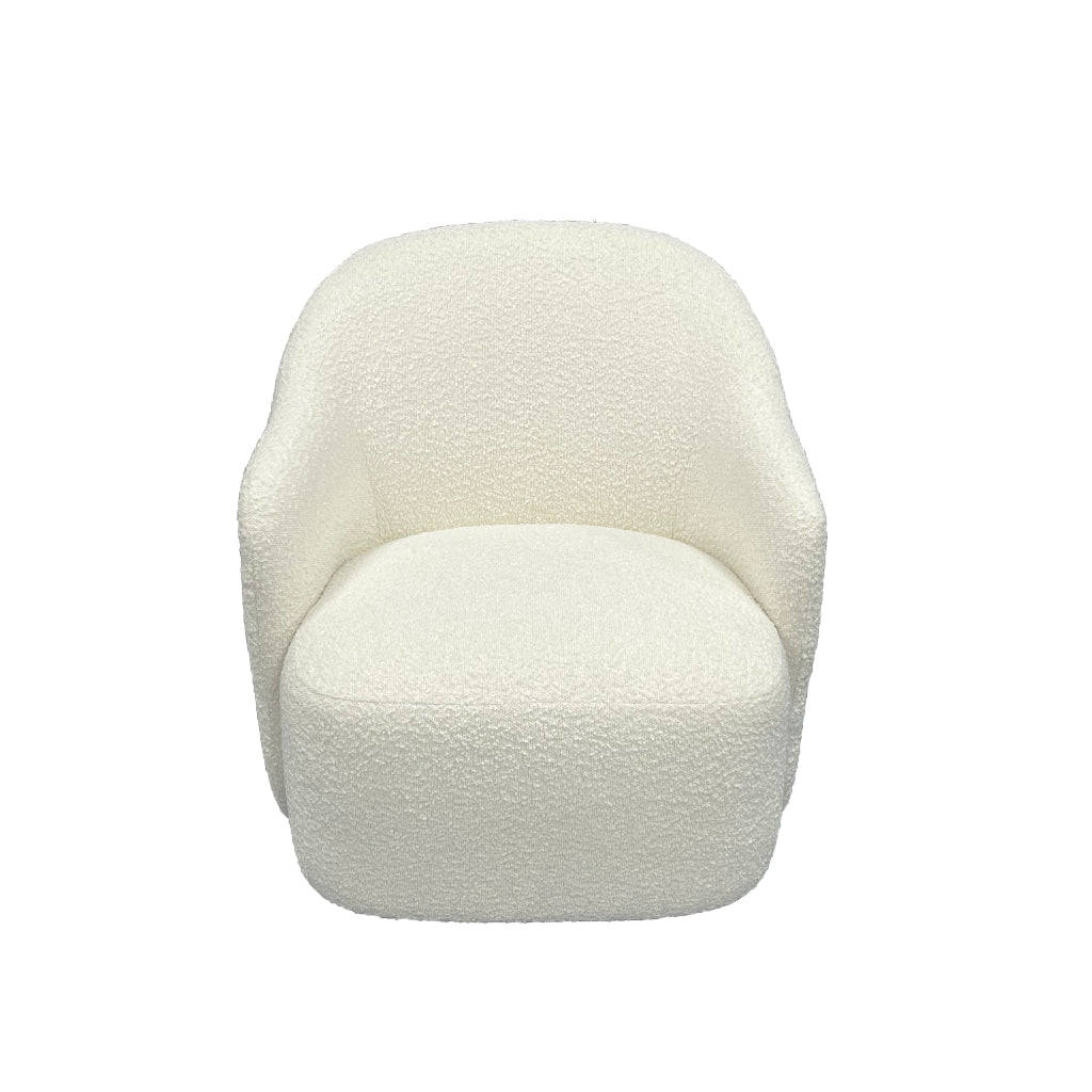 Verra Fabric Swivel Arm Chair - White