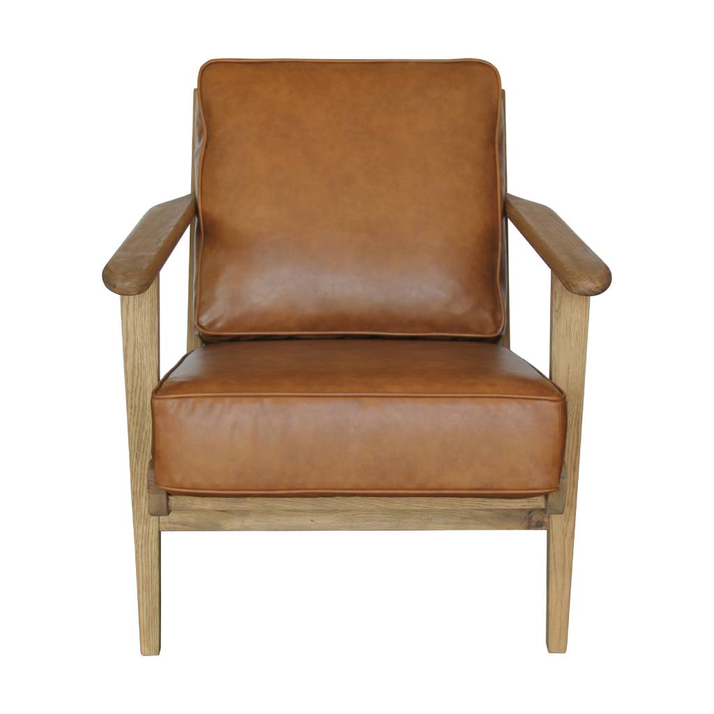 Renus PU Arm Chair - Tan