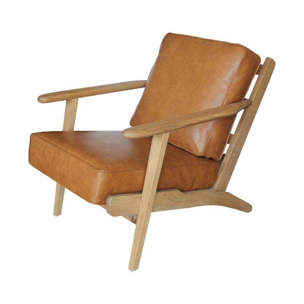 Renus PU Arm Chair - Tan