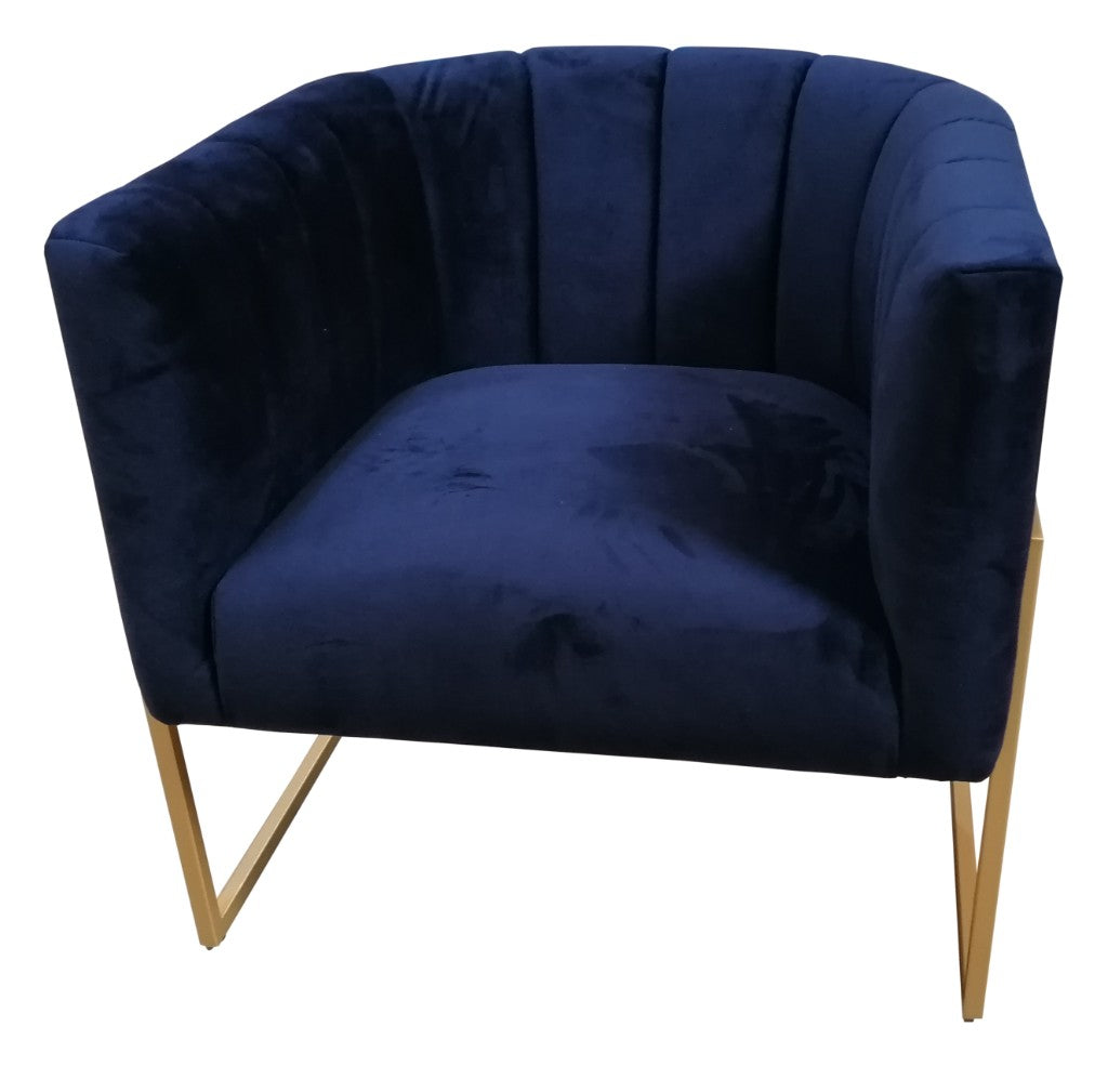 Ella Fabric Arm Chair - Blue