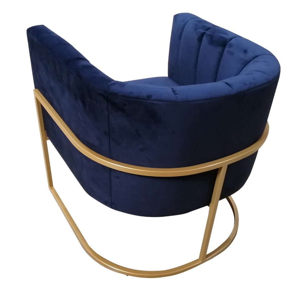 Ella Fabric Arm Chair - Blue