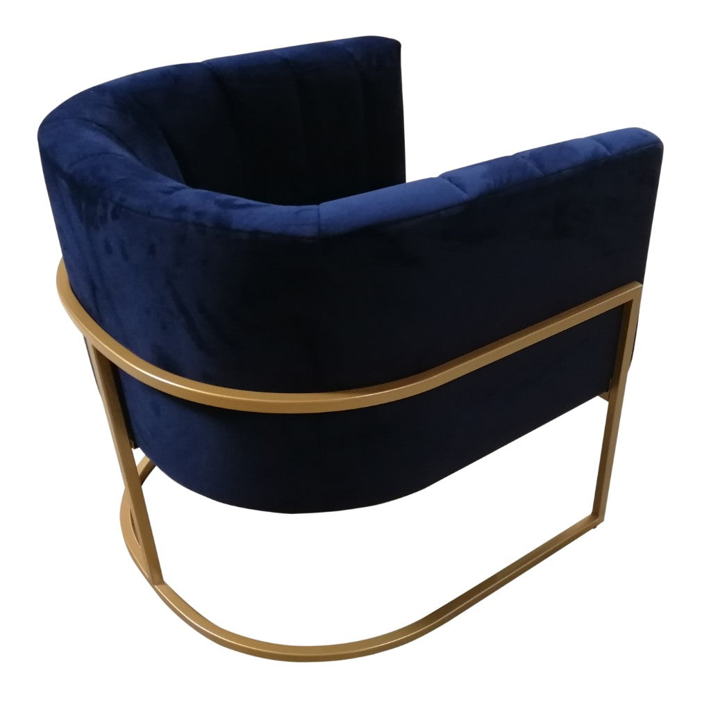 Ella Fabric Arm Chair - Blue