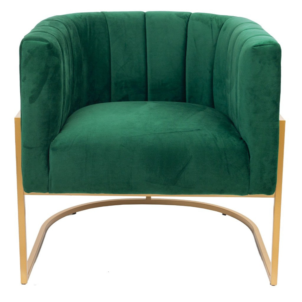 Ella Fabric Arm Chair - Green