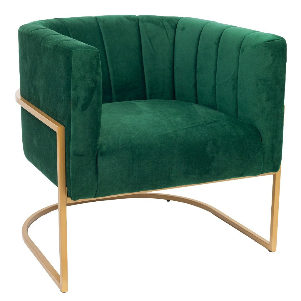 Ella Fabric Arm Chair - Green