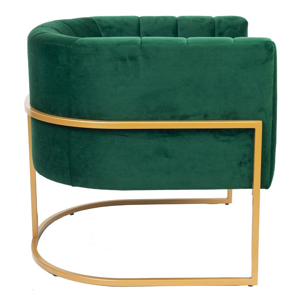 Ella Fabric Arm Chair - Green