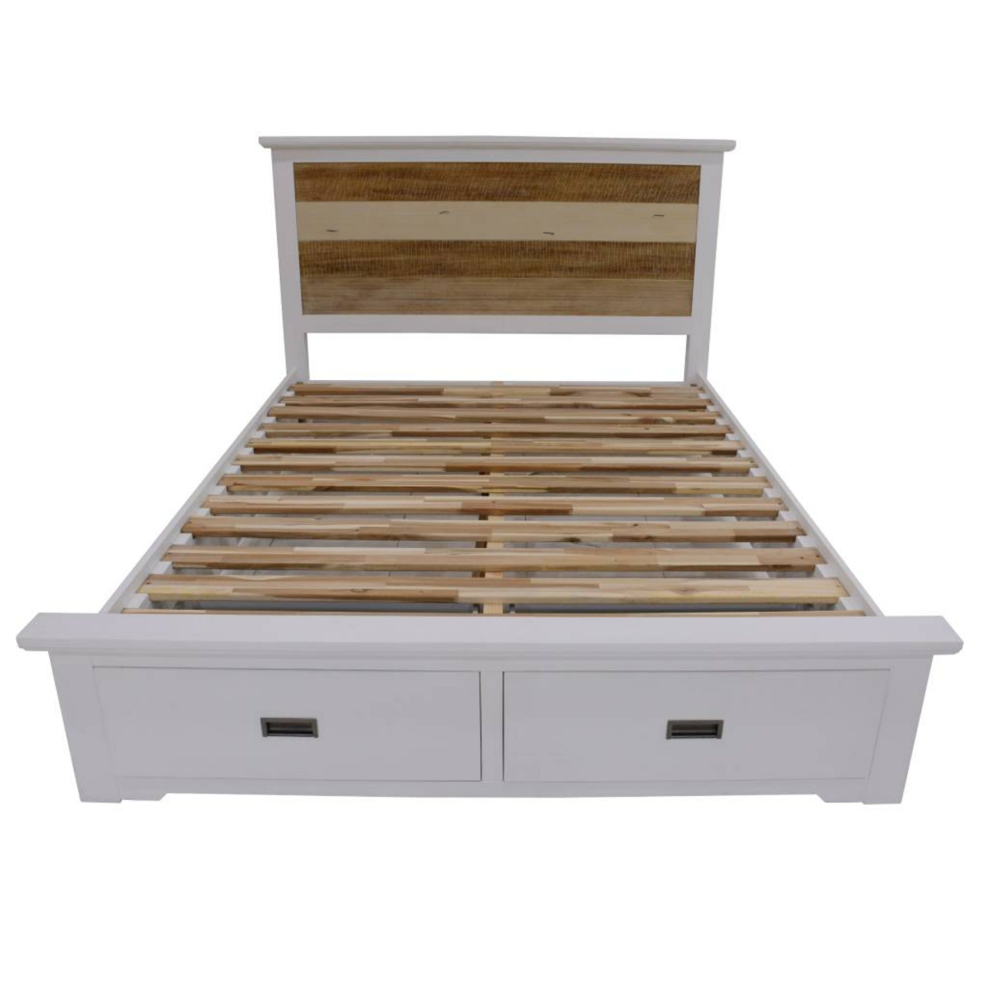 Alpine White Bed Frames with Drawer