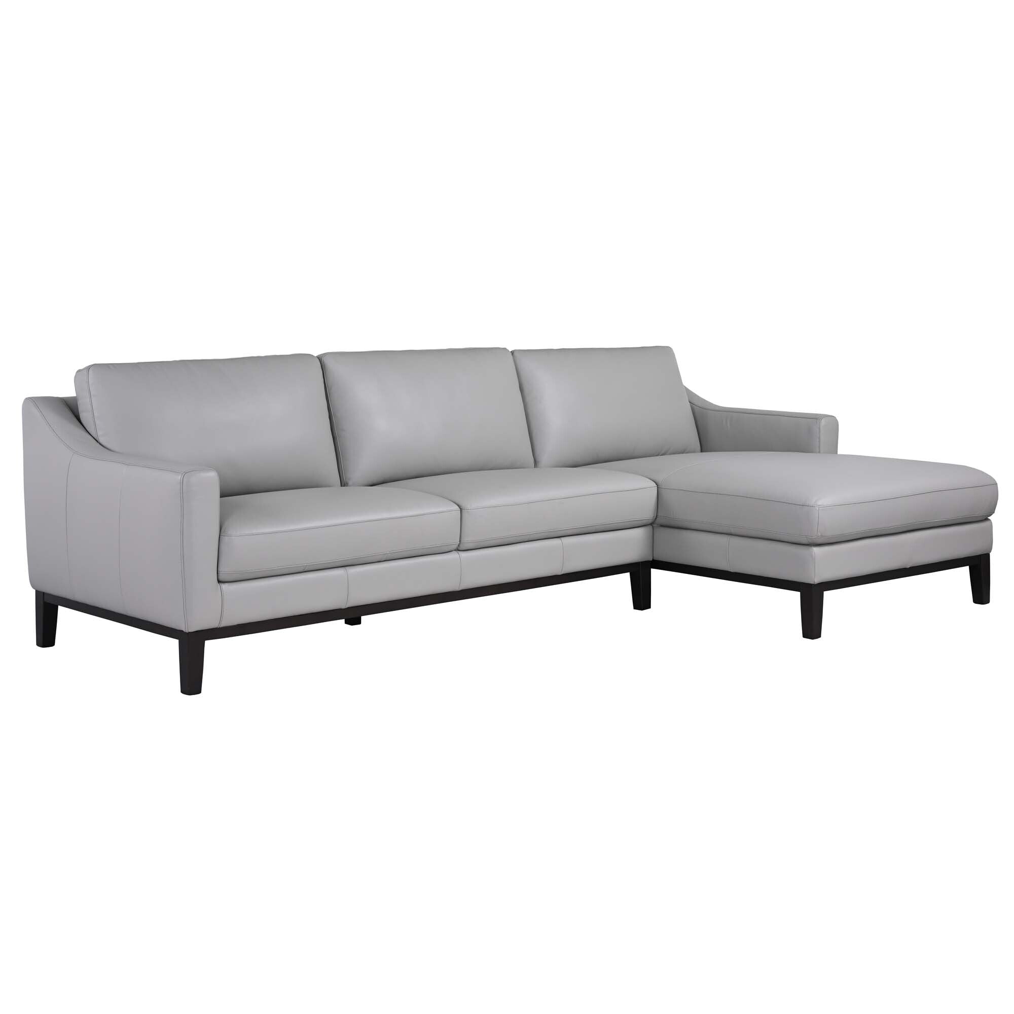 Retia Leather Lounge Right Chaise Sofa