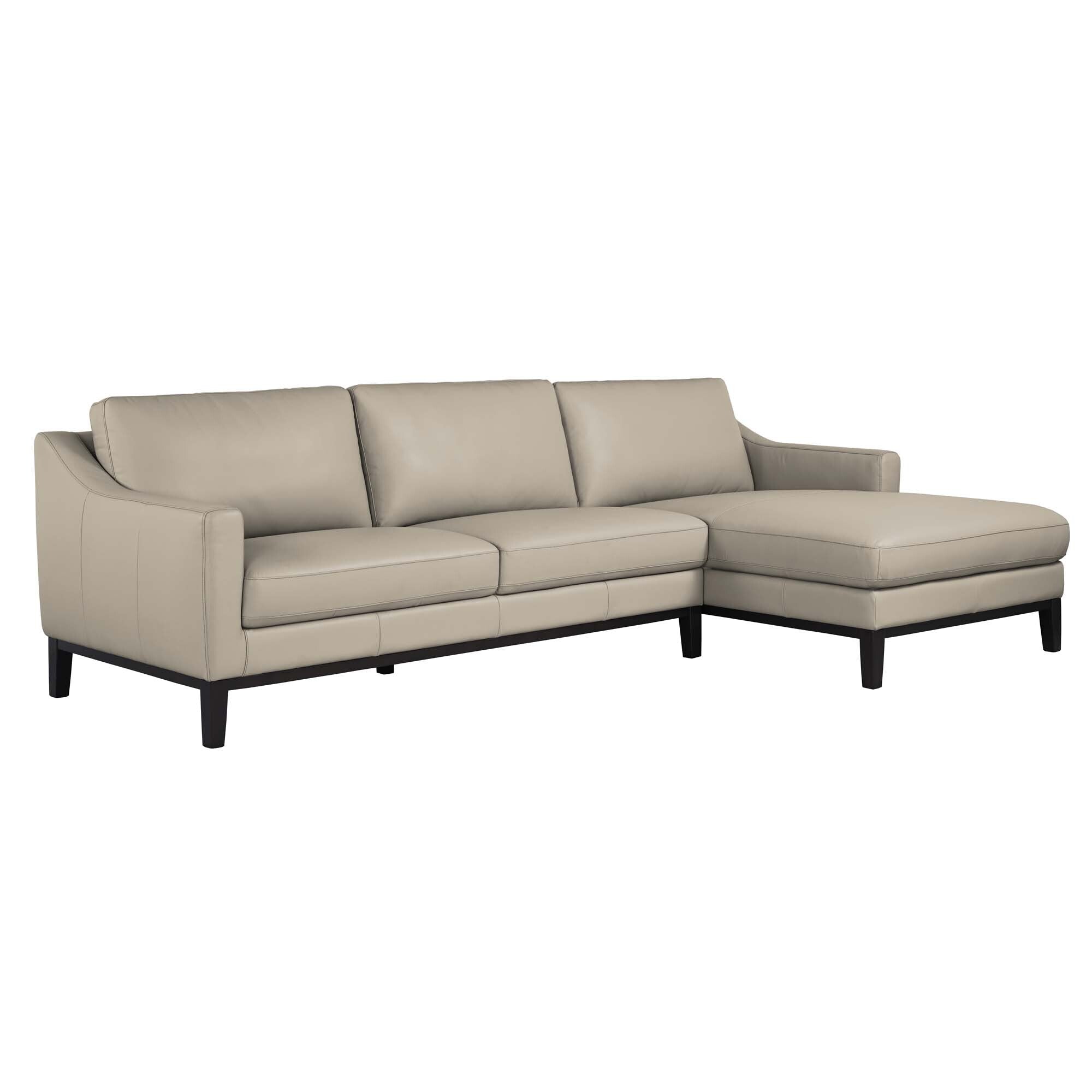 Retia Leather Lounge Right Chaise Sofa